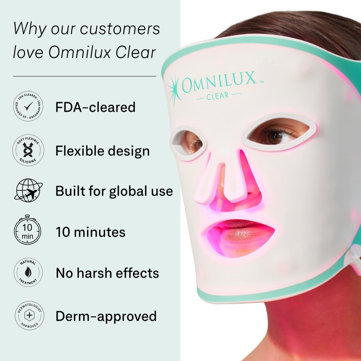 Omnilux™ CLEAR LED Mask for Acne-Prone Skin – Room One